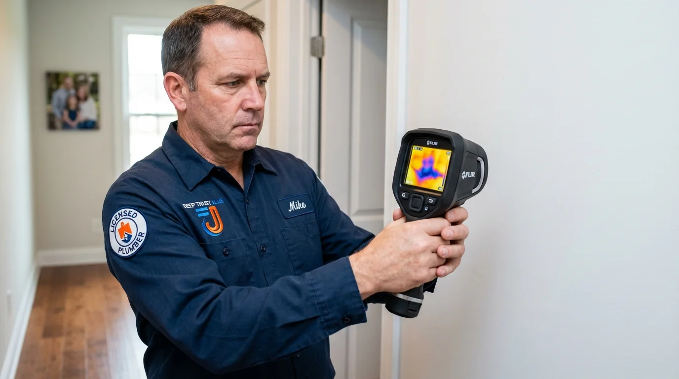 Thermal imaging leak detection by Johns Plumbing LLC in Lake Arthur